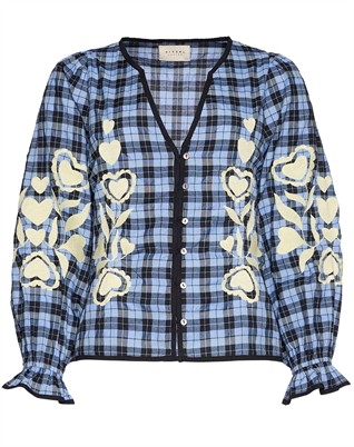 Fran Bluse - Blue Checks